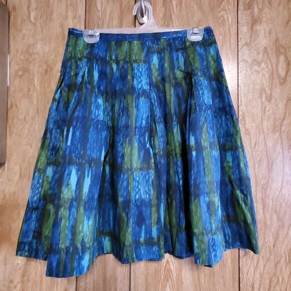 Talbots | Blue & Green Full Skirt | 6P - Picture 1 of 6